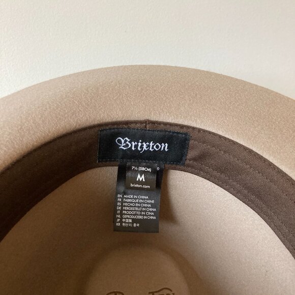 Brixton Wesley Fedora Hat 100% Wool Felt Unisex (Size Medium) - Picture 4 of 10